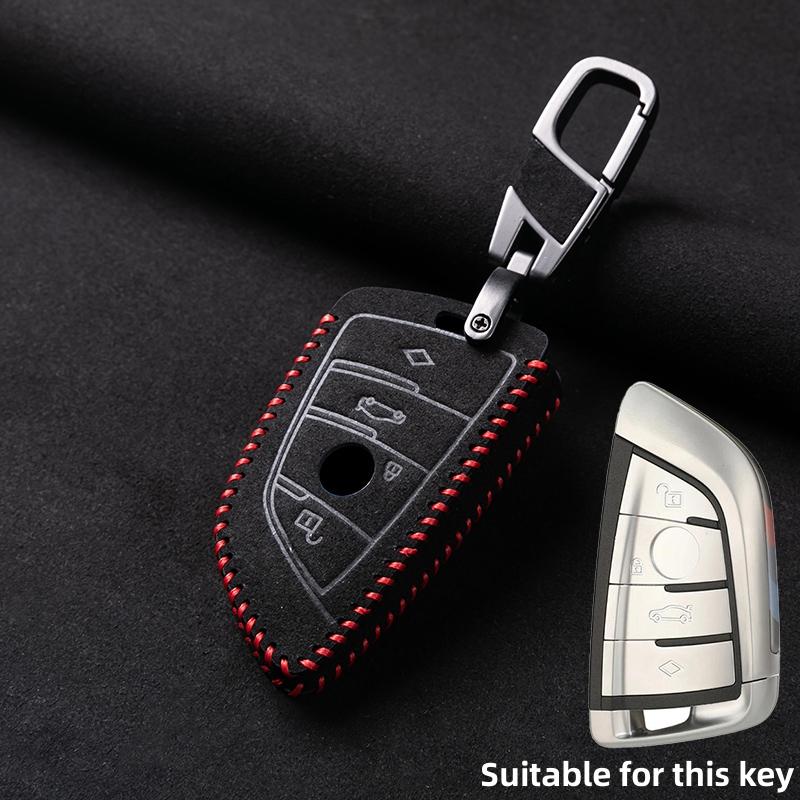 Leather Car Key Cover For BMW X1 X3 X4 X5 F15 X6 F16 G30 7 Series G11 F48 F39 520 525 f30 118i 218i 320i Interior Accessories