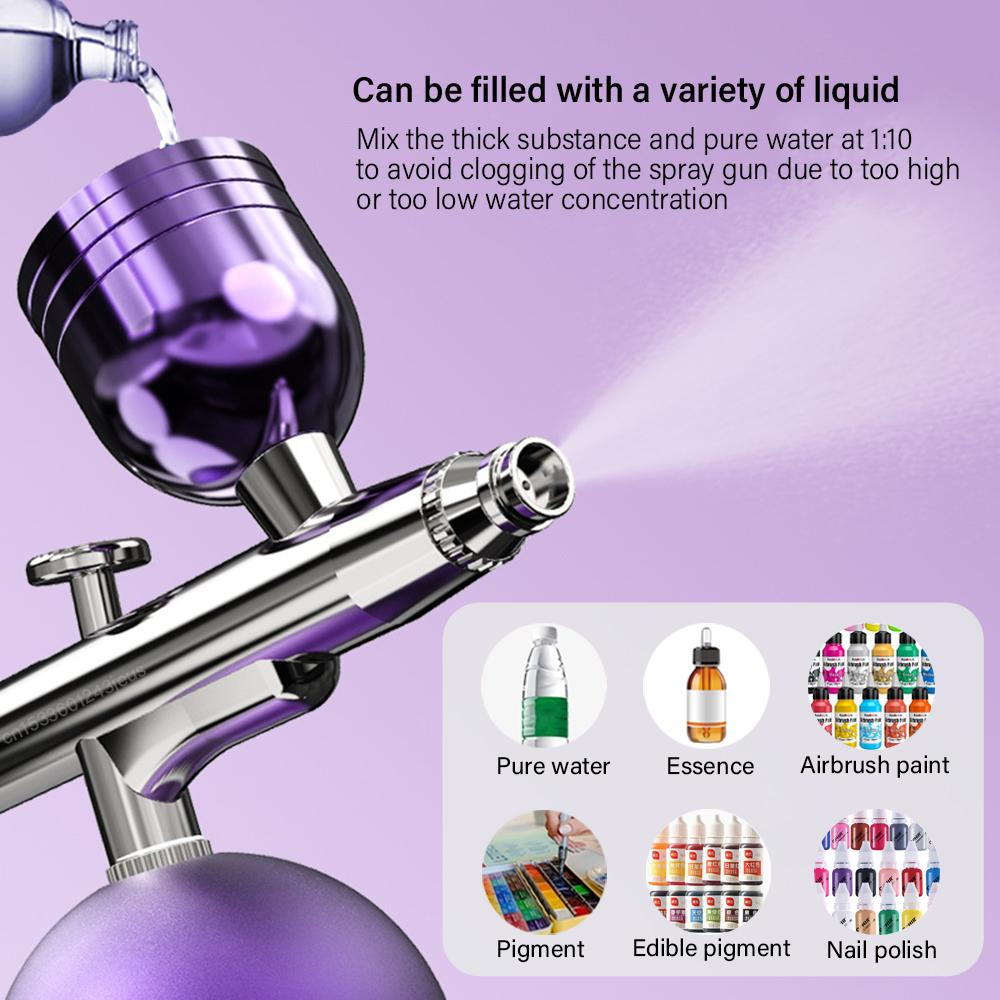Airbrush Nail with Compressor Portable Airbrush for Nails Art Painting Cake Crafts Air Brush with Compressor Nails Art Spray