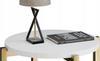 Modern Round Nightstand 35X35X46 Cm Metal Gold