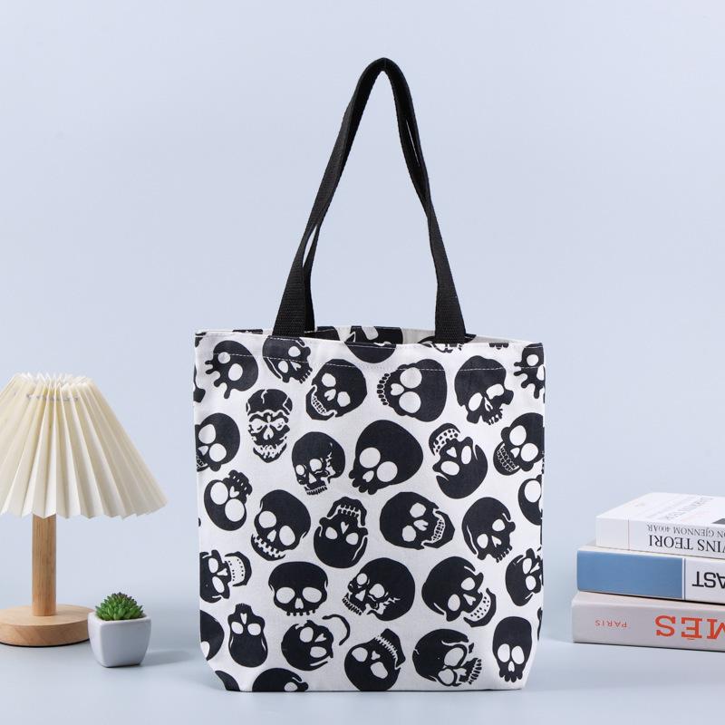 Cross-border halloween easter holiday party cotton bag christmas party ghost festival candy shopping bag canvas bag