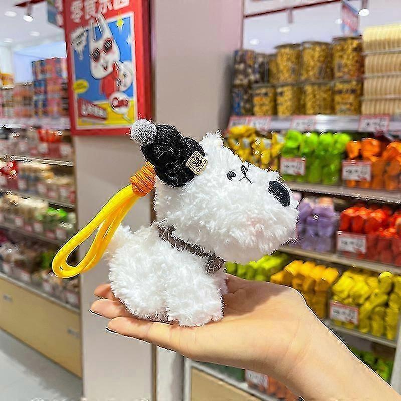 Kawali West Highland Terrier Plush Puppy Doll Bag Keychains Pendant Car Decoration Creative Cute Kids Birthday Gift For Girls