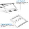Aluminum Portable Foldable Laptop Stand Support for up to 15”, Lightweight Ventilated Holder with Anti-Slip Design, Adjustable Ergonomics Compatible