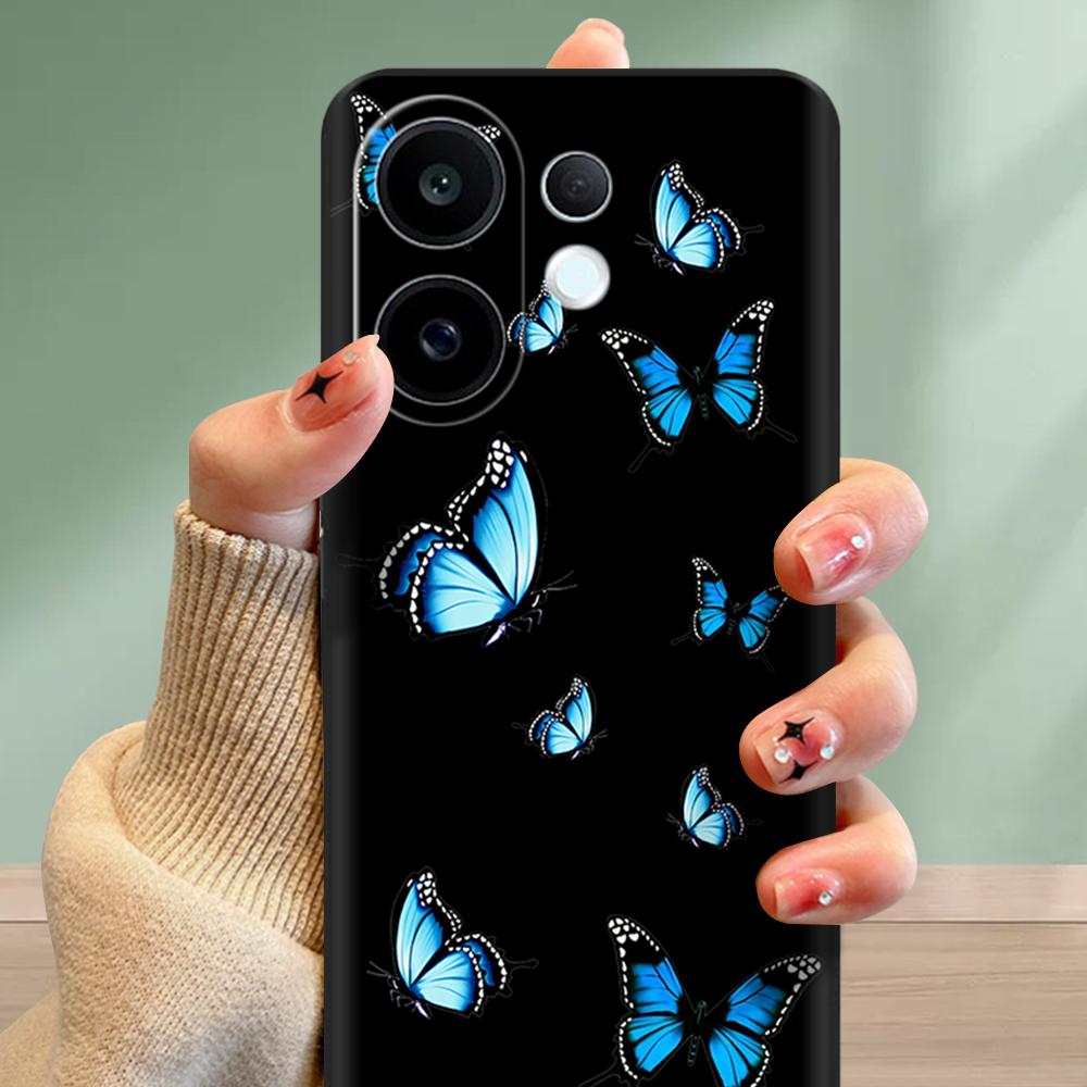 For VIVO S30 Pro Mini 5G Case Cartoon Butterfly Flowers Silicone Phone Cases For Vivo S30 5G vivoS30 Back Cover Fundas Bumper