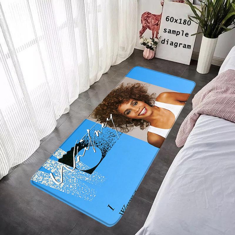 Foot Rug Welcome Floor Mat for Entryway Whitney Houston Bathroom Hallway Carpet Kitchen Water Adsorbed Rugs Fluffy Home Decor