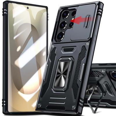 Metallring Magnetischer Halter Handyhülle Für Samsung S25 Ultra S24 Plus S23 FE S22 S21 S20 Schiebekamera Armor Defender Schutzhülle