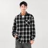 Demana Men's American Casual Plaid Long Sleeve Button-Down Shirt
