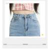 High-Waisted Stretch Denim Flare Jeans Women Streetwear Slim Fit Blue Long Pants