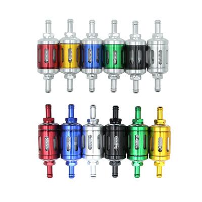 Universal 8mm CNC Aluminum Alloy Shell Glass Gas Fuel Oil Filter Moto For ATV Yamaha Kawasaki KTM Honda Suzuki Pit Dirt Bike Fuel Filters5