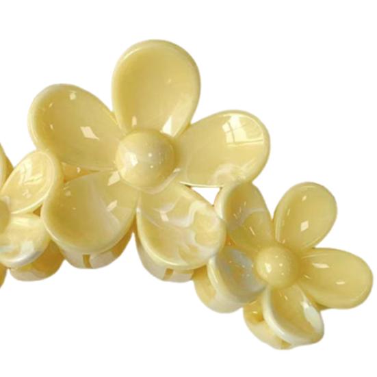 Hair Claw Three-Dimensional Flower Design Large Shark Clip Buns Half-Tied Hair Back Head Hair Claw Commuting Hair Accessories