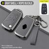 4 Buttons Zinc Alloy Leather Pickup Truck Car Key Case Caps Key Cover For Renault Euro 6 Series T C K Gama Shell Bag Keyring