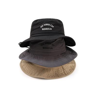 Big Brim Outdoor Climbing Bucket Hat Women's Sun Hat Men's Camping Sun Protection Sunshade Fisherman Hat Children Spring and Summer