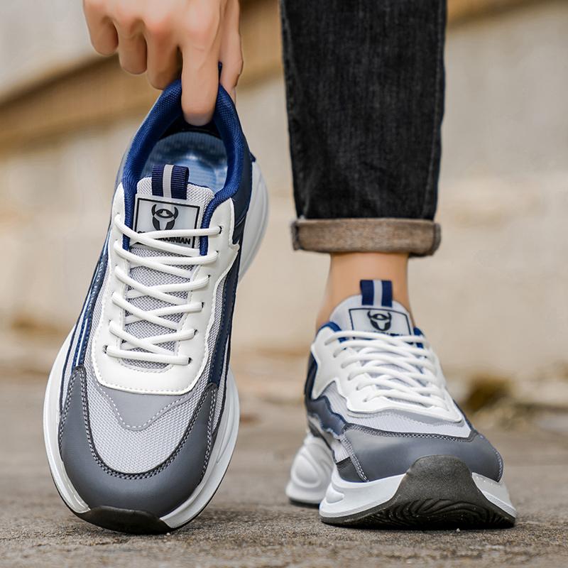 Nowa Moda Męskie Cztery Pory Roku Wygodne Buty na Grubej Podeszwie Studenci Chłopcy Modne Miękka Podeszwa Oddychające Casualowe Sneakersy do Biegania