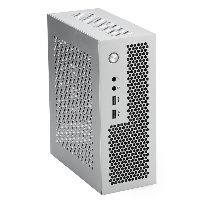 SKTC A09 Černá HTPC skříň, Stojící/Položená, Kompatibilní s ITX základní deskou, Malý 1U/Flex PSU