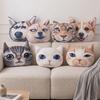 3D 40CM Cat Dog Head Pillow Cushion Realistic Car Seat Cushion  Multipurpose