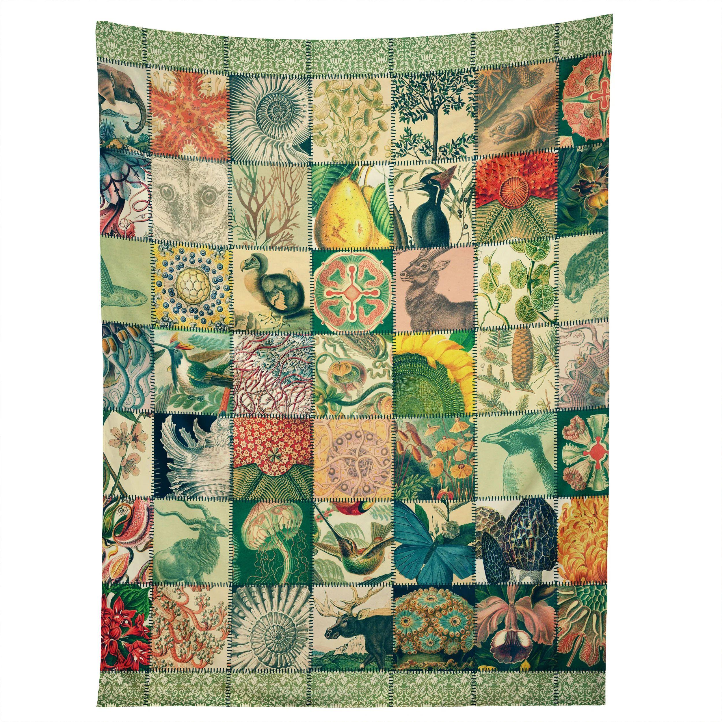 Wonderful World Tapestry Patchwork Quilt 75x100 чёрный