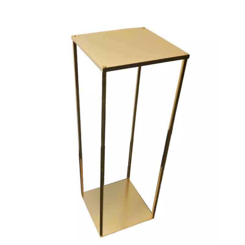 Geometric Square Frame Flower Stand for Weddings - Wrought Iron Artificial Flower Decor