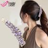 Korean Crystal Banana Hair Clip: Elegant High Ponytail & Women's Banquet Accessory