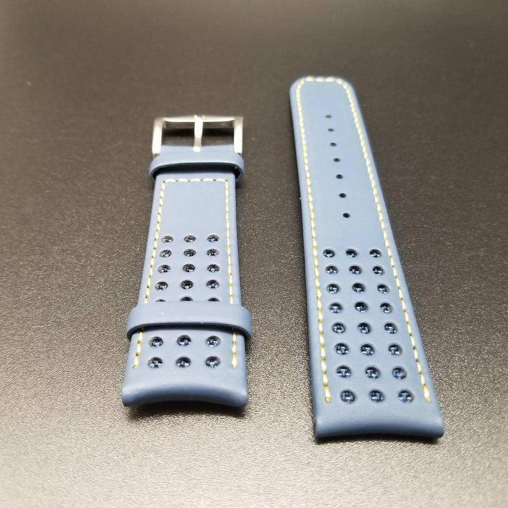 Used Genuine Citizen BJ7007-02L , Leather Band for 4-R009231 22mm Blue 59-R50335