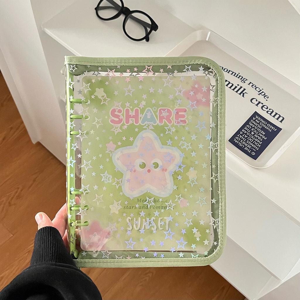 A5 Star transparent copertă binder fotocard suport Idol foto album foto colecție carte fermoar geantă depozitare papetărie