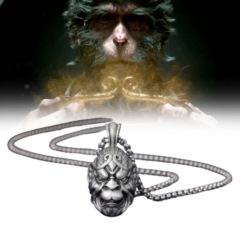 Myth Wu Black Kong Monkey King Hallows Pendant Necklace Gift Jewelry Accessory