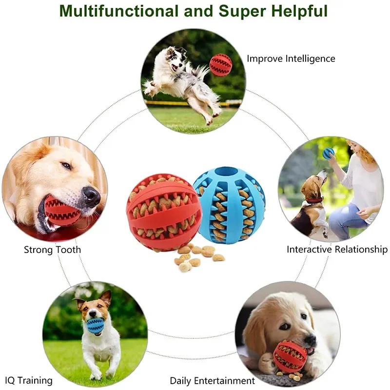 2pcs Puppy Decompression Elastic Rubber Ball Interactive Teeth Grinding Self Cleaning Elastic Ball Pet Supplies