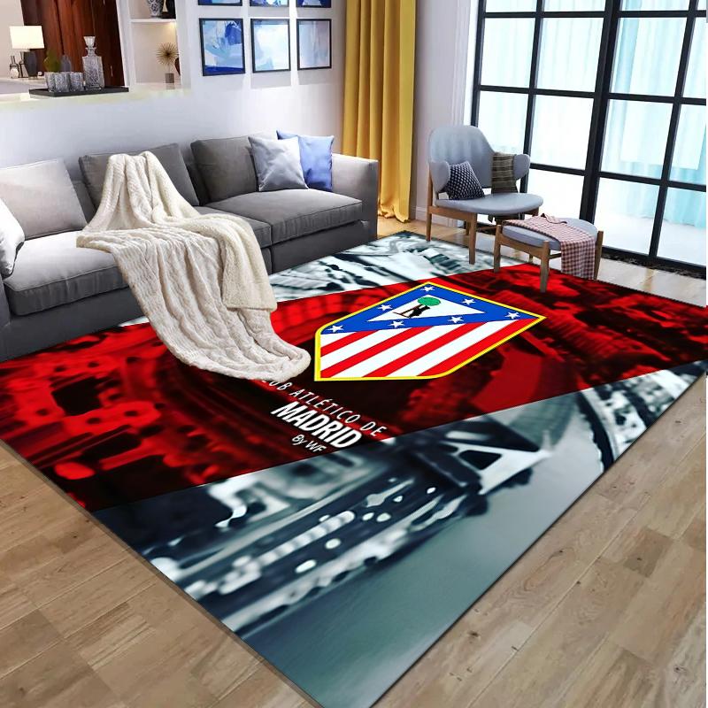 Football Club Pattern Rug, Indoor/Outdoor Mat, for Picnic, Gameroom, Bedroom, Office, Living Room, Home Decor Carpet, Birthday Gift