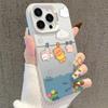 Silver Cartoon Bear iPhone Case for iPhone 13/14/15 Pro Max/16 Pro/17