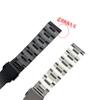 Diving Safety Buckle Flat Head Watch Strap - Stainless Steel Band for Men's Watches, Polished, 18mm/20mm