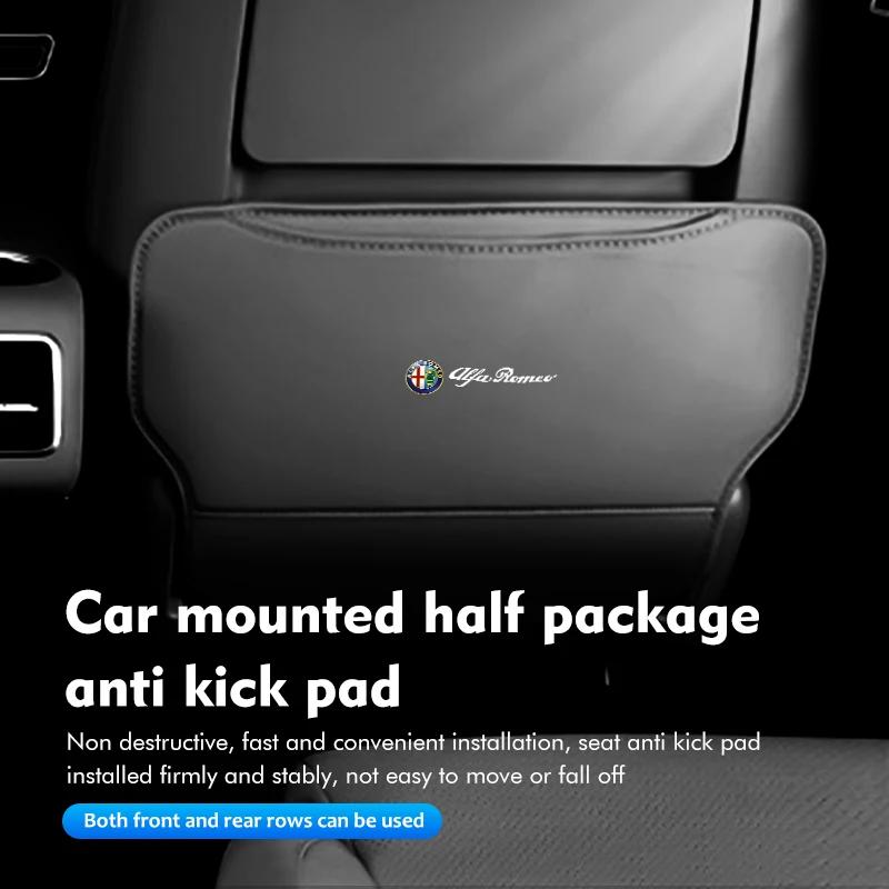 Car Seat Back Protector Cover Prevent Dirty Anti Kick Mat For Alfa Romeo GT Stelvio F1 Brera Volante Tonale Gloria Disco