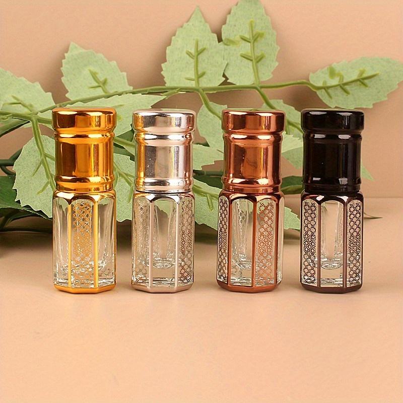 12ml luxusní zlatá válečková lahvička na esenciální olej Plnitelná lahvička na parfémy Skleněná lahvička na esenciální olej s navíjecí kuličkou Nádobka na kosmetiku