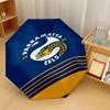Parramatta Eels Print Auto 8?Ribs Folding Umbrella Wind Resistant Lightweight Automatic Umbrella For Daily Travel