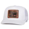 Net Baseball Label Leather Cow Flag American Neutral Gender Women  Men For Caps Spring Summer Outdoor Sunscreen Hat Adjustable Casual Trucker Hats