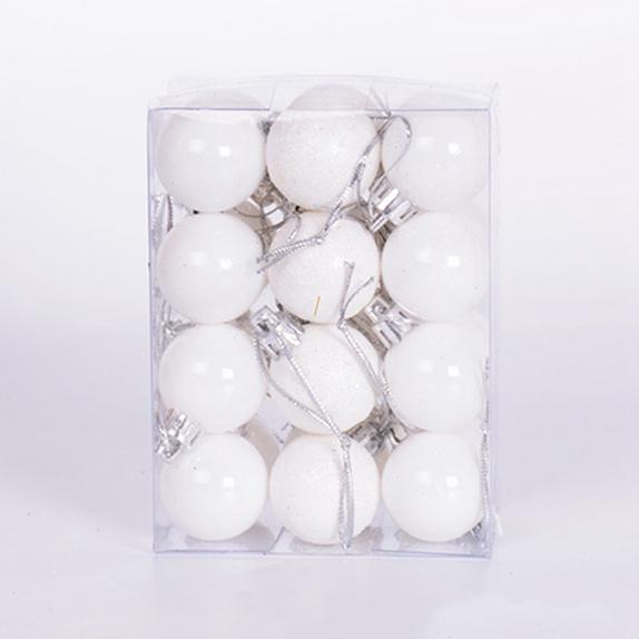 

MIT 24 шт 3 см орнамент рождественские украшения для елки шары новогодние украшения декор рождественские украшения для дома рождественский шар One Size белый