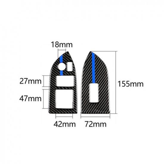 Fit For Subaru BRZ Toyota 86 2013-19 LHD Carbon Fiber Window Switch Button Cover