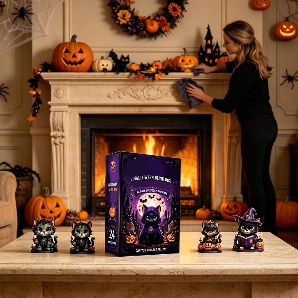 Halloween Black Cat Countdown Calendar Blind Box