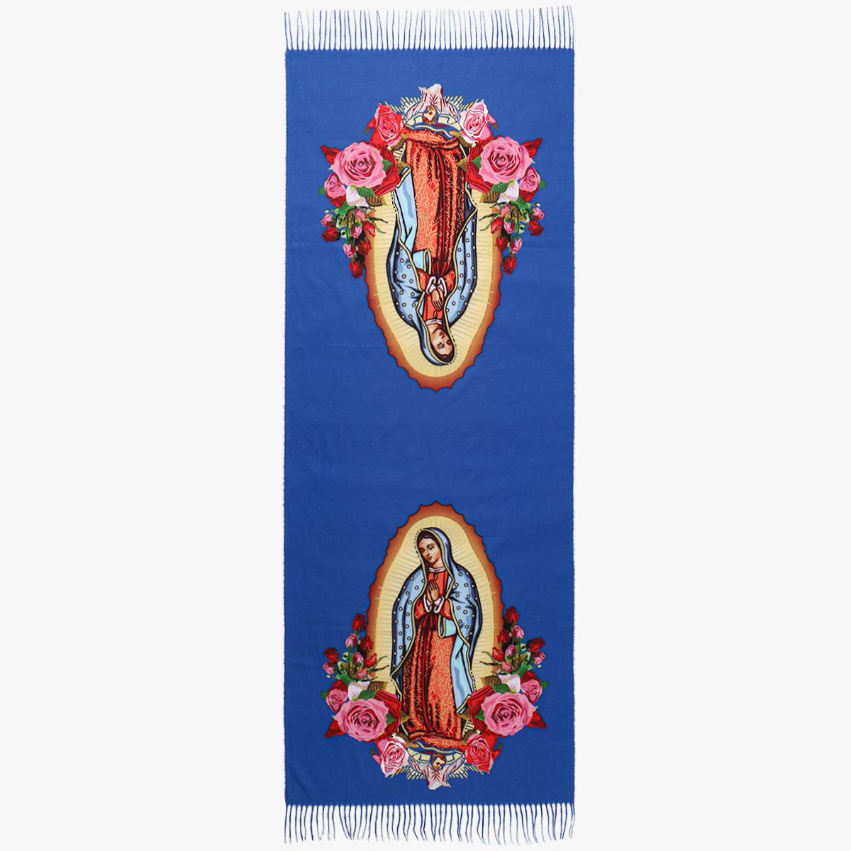 

Customized Printed Virgin Mary of Guadalupe Scarf Men Women Winter Fall Warm Scarves Mexico Catholic Saint Shawl Tassels Wrap