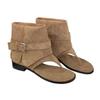 Soft leather version of French herringbone toe sandals women's 2025 summer new flat-bottomed cool boots loose sleeve warehouse tube short boots