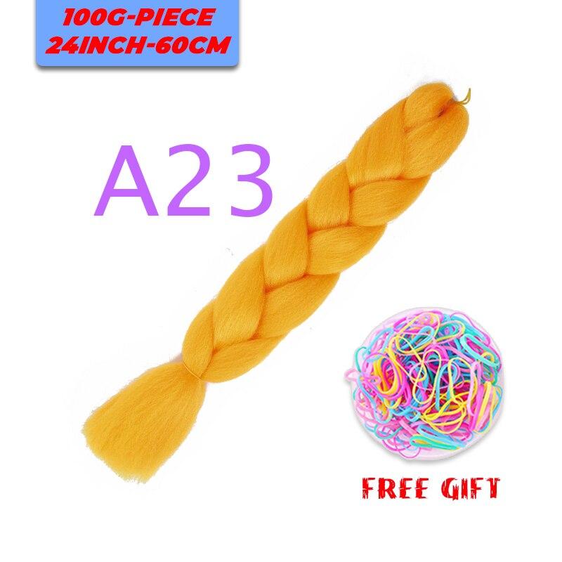 MERISIHAIR Single Ombre Color Synthetic Hair Extension Crochet Twist Jumbo Braiding Long Hair