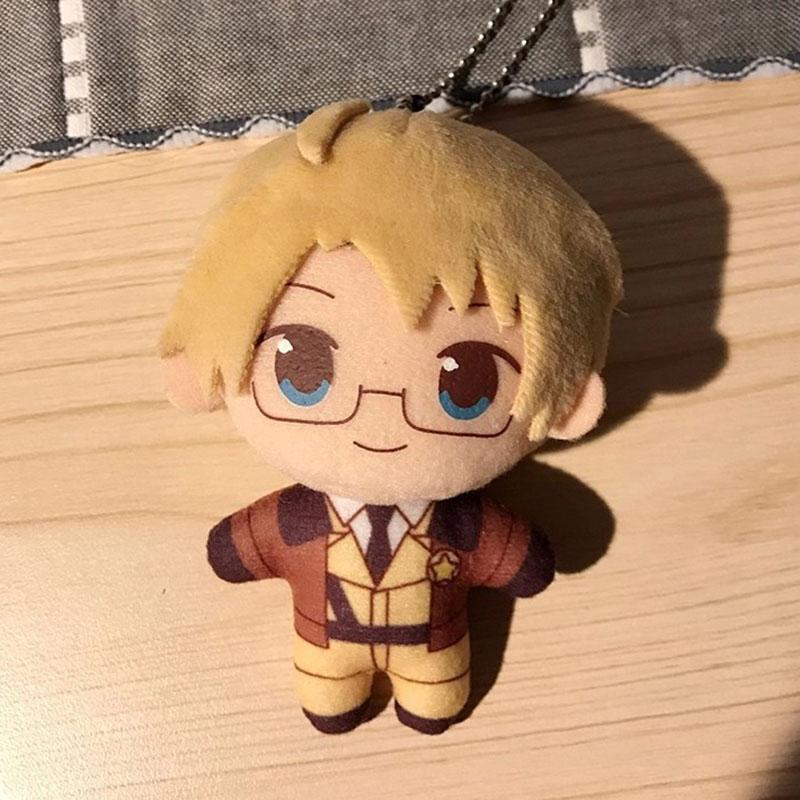 10cm Achsenmächte Welten Sterne Plüschtier Schlüsselanhänger Hetalia Plüschtier Arthur Kirkland Alfred Jones Plüschtier Anhänger Wang Yao Geschenk
