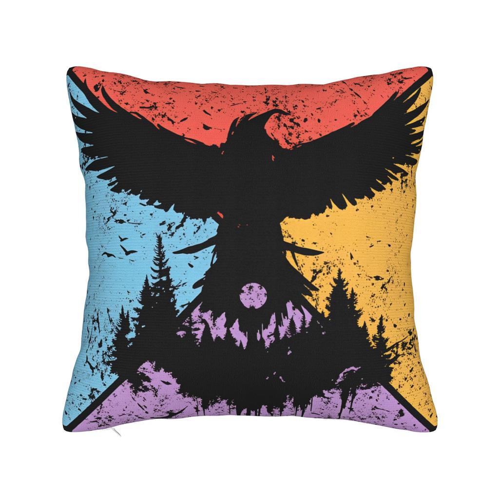 Pillow Case Tribal Raven Edda Graphic Pillow Cover For Sofa Home Decor Fashion Pillowcases