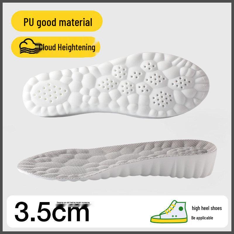 Anti-Odor Air Cushion Height Increasing Insoles for Men & Women – Thick, Non-Collapsing, Invisible Elevation Pads