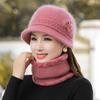 Winter Women's Warm Hat, Knitted Scarf, Woolen Hat