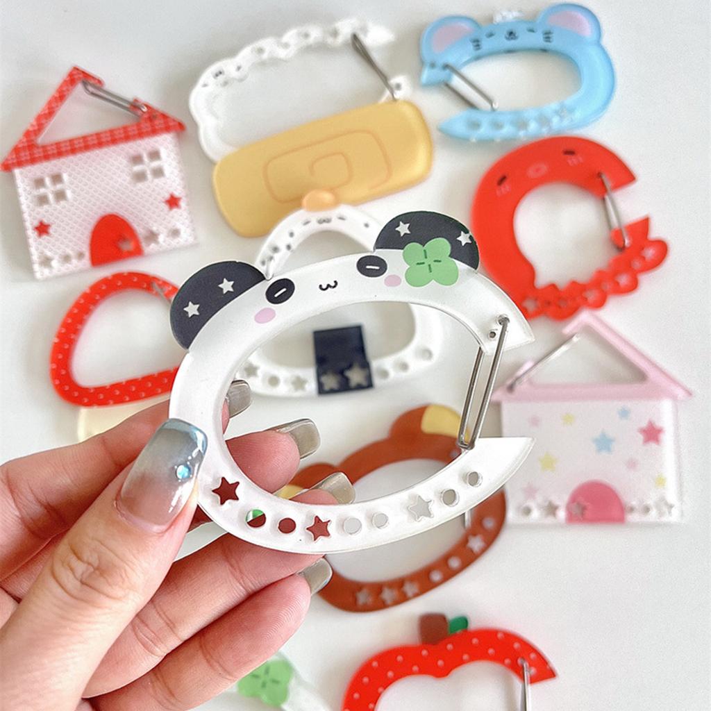 Kawaii Illustration Keychain Bag Charms Acrylic Pendant Decoration Carabiner Accessory for Backpack and Handbook Gifts