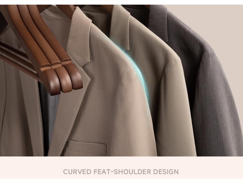 Solid Wood Non-Slip Clothes Hanger for Home, Hotels, and Stores
