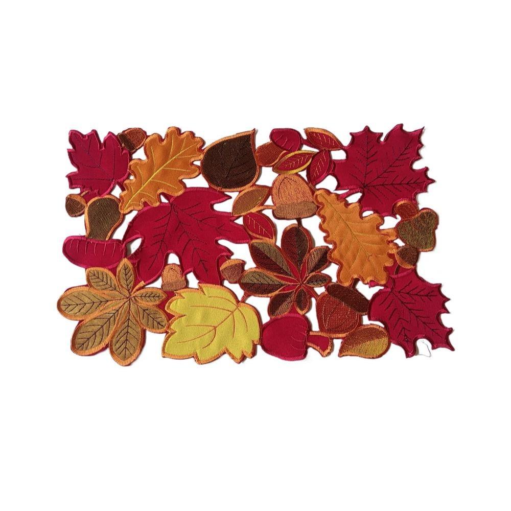 Harvest Theme Maple Leaf Table Runner Autumn Colors Table Cloth  Farmhouse Decor