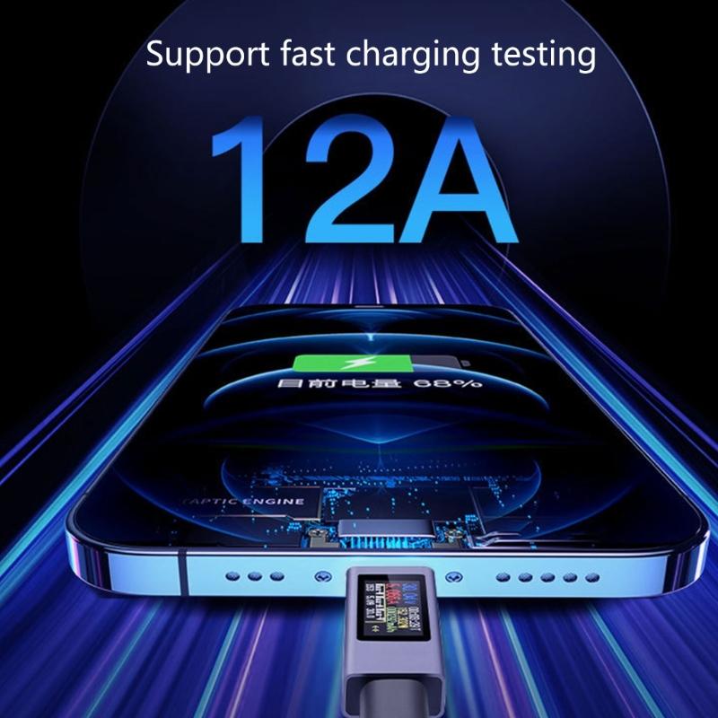 Přesný tester nabíjení Analyzátory nabíjení USB Přenosný nabíjecí nástroj Hliníková kontrola nabíjení pro zdraví baterie