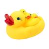 Playful Yellow Duck Bath Toy Set: Mother Duck & Three Ducklings - Soft Rubber Squeeze & Squeak