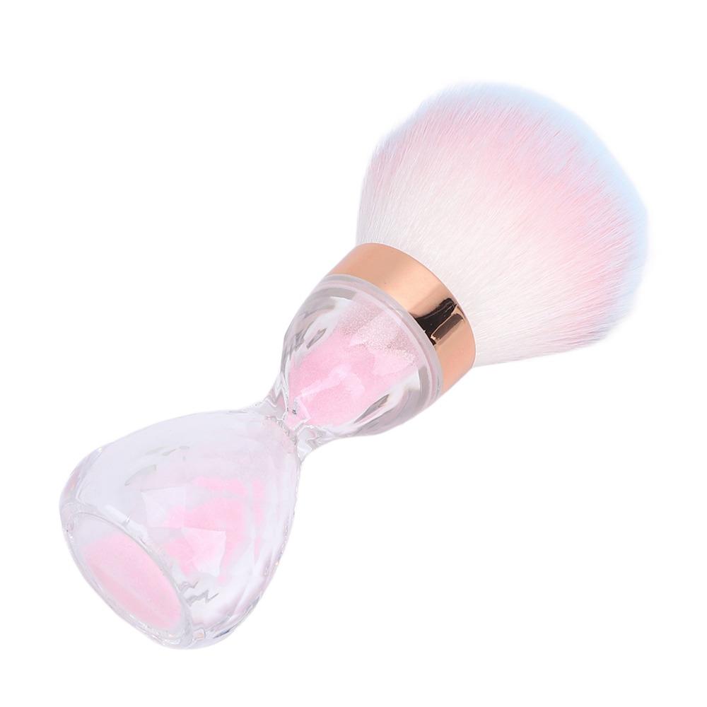 Hourglass Soft Nail Dust Brush Soft and Fluffy Bristle Manicure Cleaning Brush Home Use