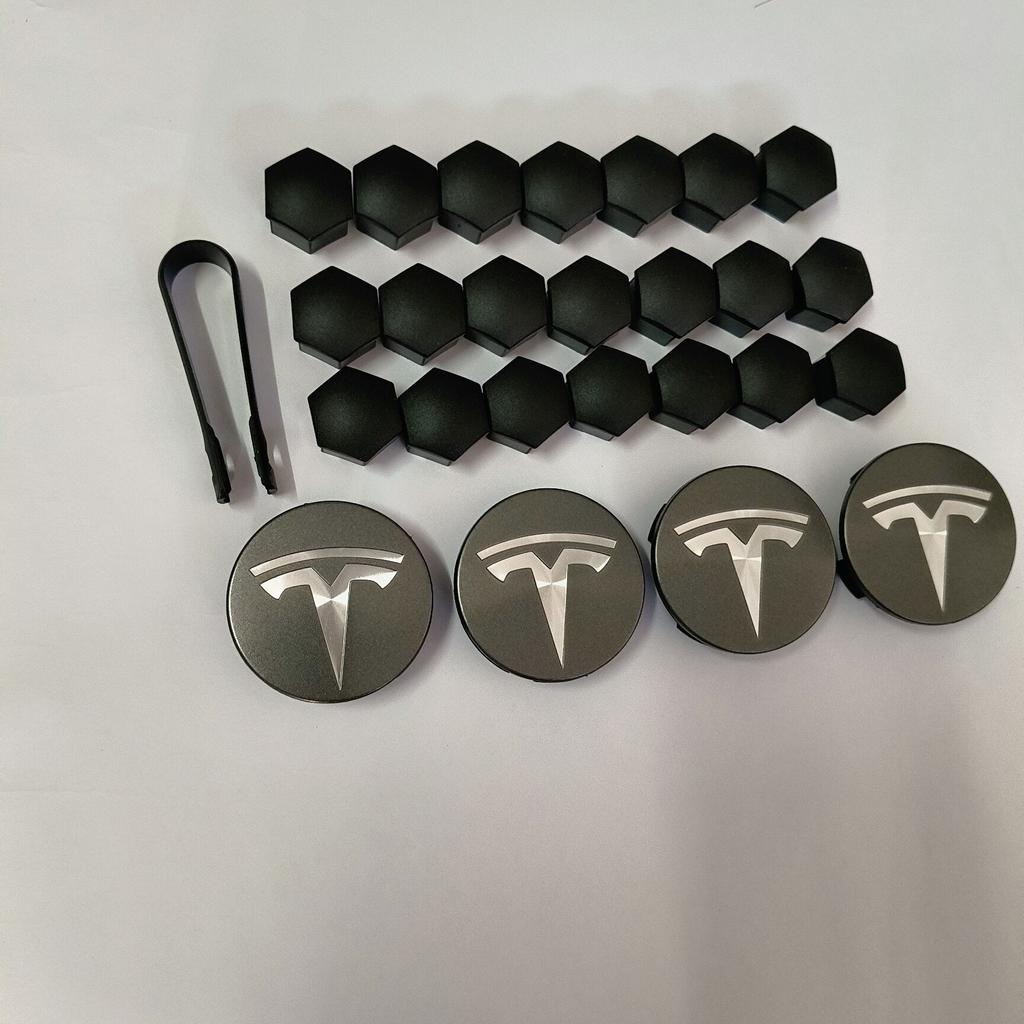 BFNWZ1 25PCS 29pcs 56mm 57MM For Tesla Model 3 ModelY New Juniper Car Wheel Center Caps Rims Hub Cover Logo Hubcaps Auto Accessories