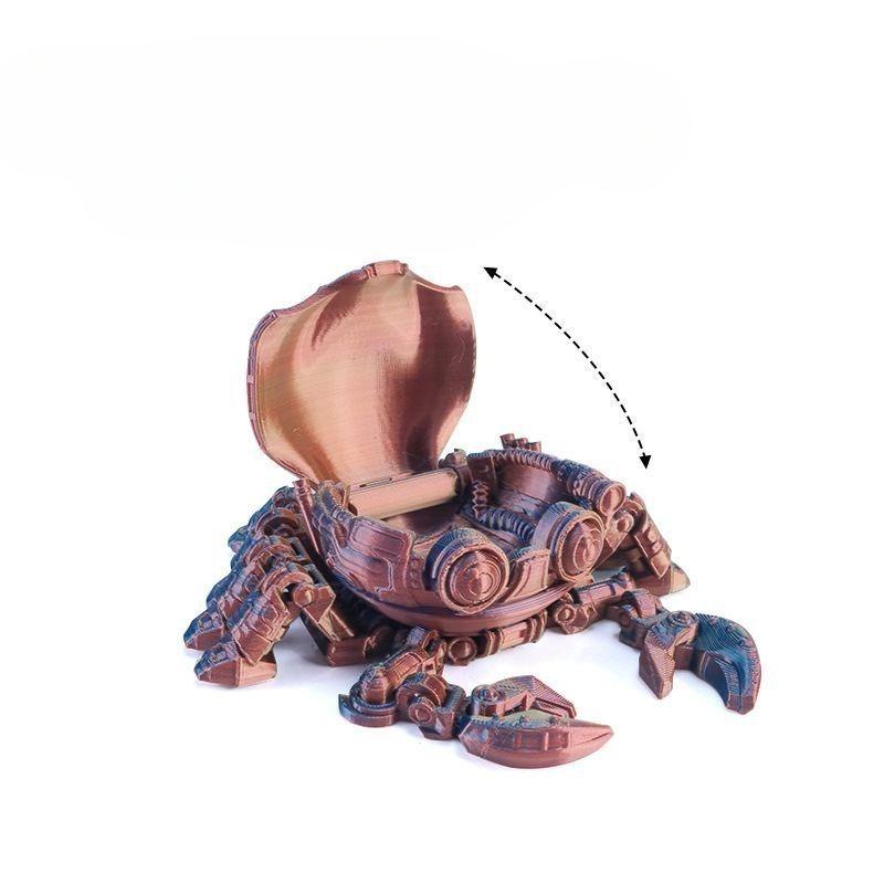3D Printing Mechanical Crab Joint Movable Model Exquisite Novelty Anti-stress Figurine Miniature Desk Accessories Boys Gift